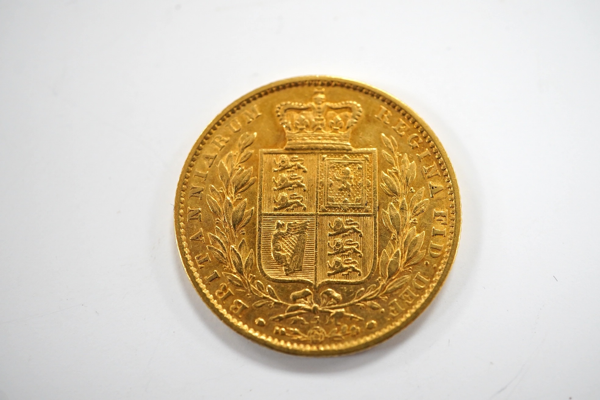 British gold coins, Victoria, gold sovereign 1863, die no. 3, fine